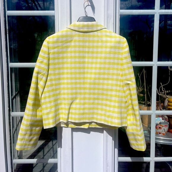 J Crew Collared Lady Jacket in Gingham Terry Tweed NWT - Picture 5 of 11